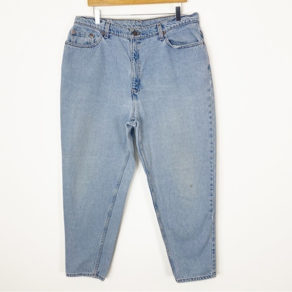 VINTAGE 90s LEVI’S 550 Relaxed Fit Tapered Leg High Waisted Jeans Size 20W Short - Picture 6 of 13